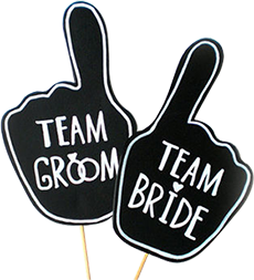 Photo booth rentals Team Groom Team Bride